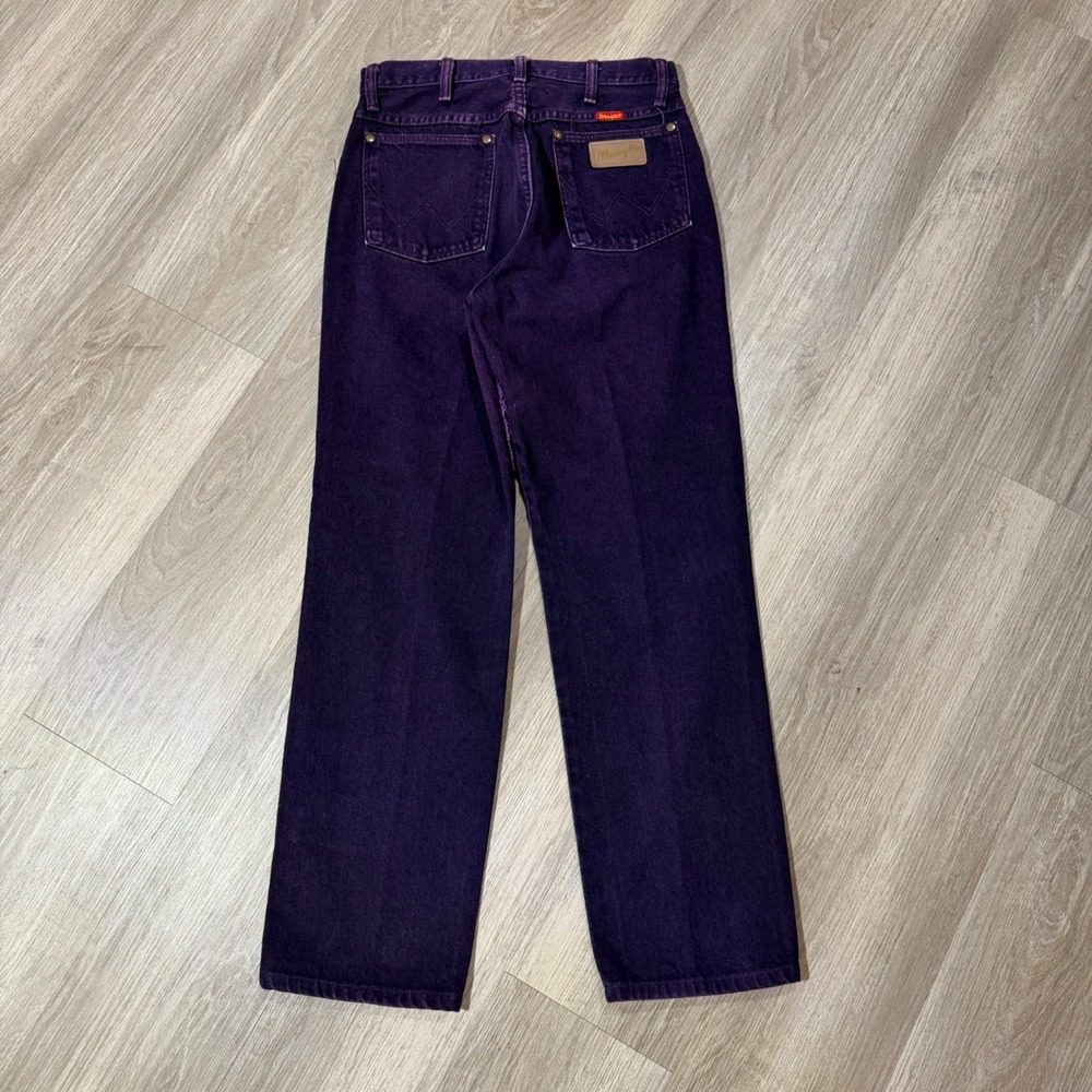 Wrangler Jeans Womens 9 Purple 14MWZDI Cowboy Cut Straight Leg Made in USA Denim